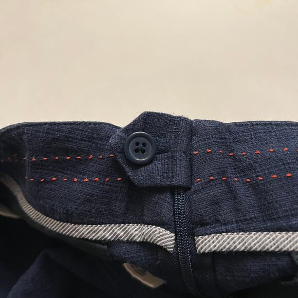 Anthropologie Cartonnier Navy Blue Charlie High Rise Straight Leg Pants Size 6 - Picture 11 of 13